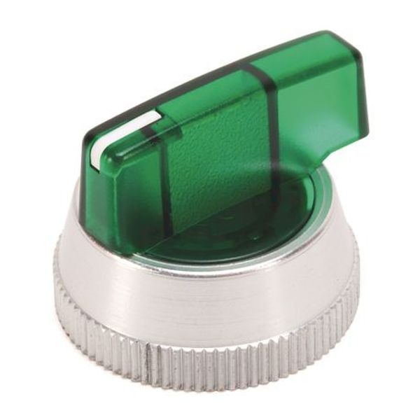 Allen-Bradley 800T-N298G Knob, Lever, 30mm Push Button, Green, Illuminated Selector Switch, Replacement Part image 1