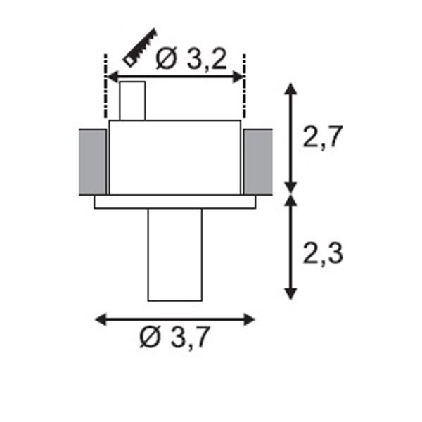 LED LIGHTPOINT, round, alu brushed, 1W LED, 3000K image 3