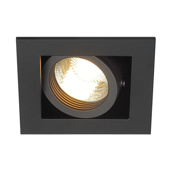 KADUX 1 GU10 Downlight, angular, matt black, max. 50W image 1