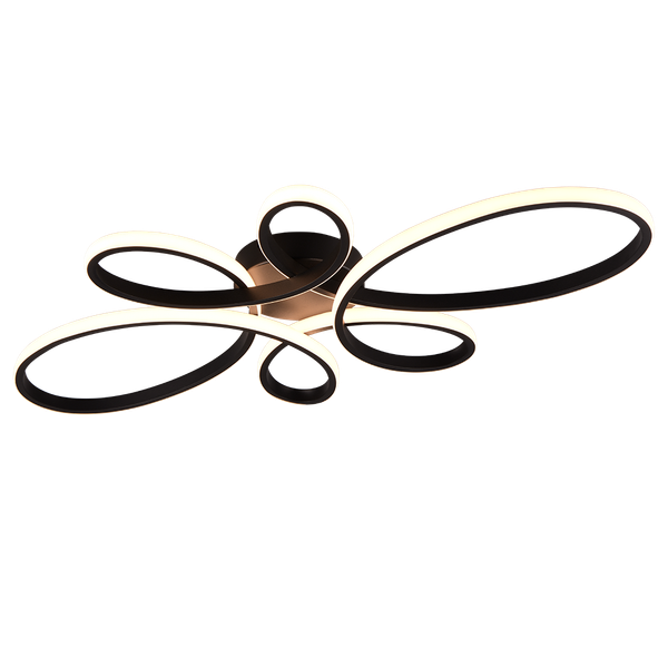 Fly LED ceiling lamp 83 cm matt black image 1