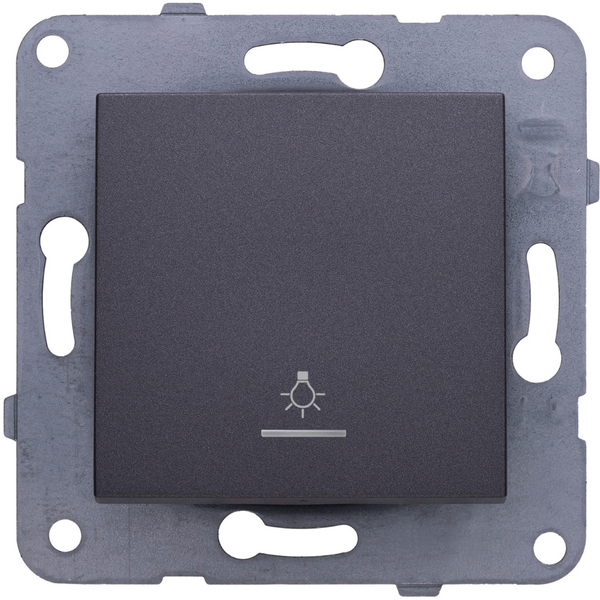 Karre Plus-Arkedia Dark Grey (Quick Connection) Illuminated Light Switch image 1