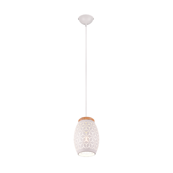 Bidar pendant 1-pc E27 matt white image 1