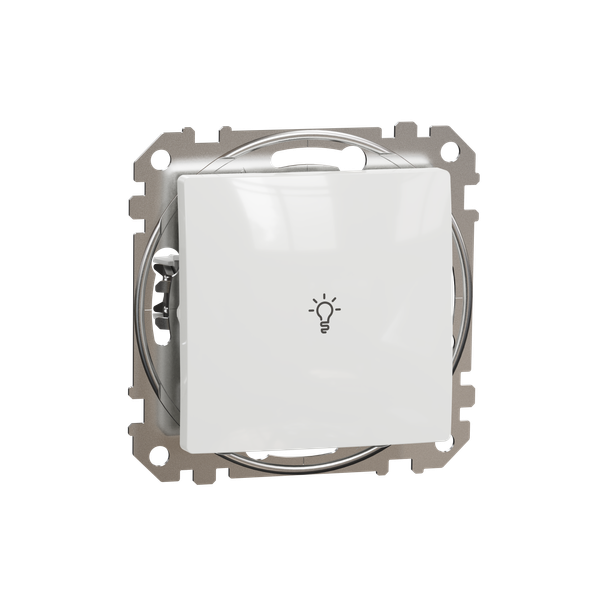 Sedna Design & Elements, 1-way Push-Button 10A Lamp Symbol, professional, white image 4