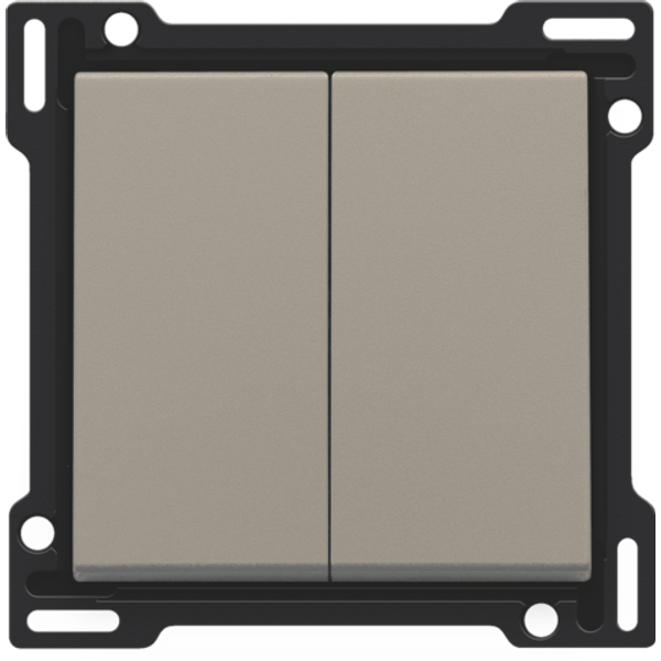 Finishing set for two-circuit switch, two-way switch + N.O. push butto image 1