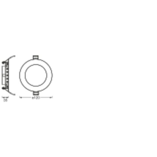 LED SPOT AND DOWNLIGHT RECESS SLIM 120mm 8W 3000K image 3