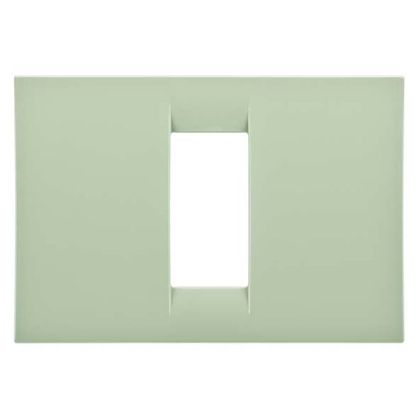 VIRNA PLATE - IN TECHNOPOLYMER GLOSS FINISHING - 1 GANG - VENETIAN GREEN - SYSTEM image 2