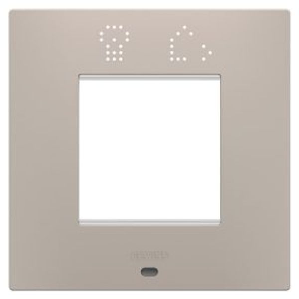 EGO SMART INTERNATIONAL PLATE - IN PAINTED TECHNOPOLYMER - 2 MODULES - DARK SAND - CHORUSMART image 1