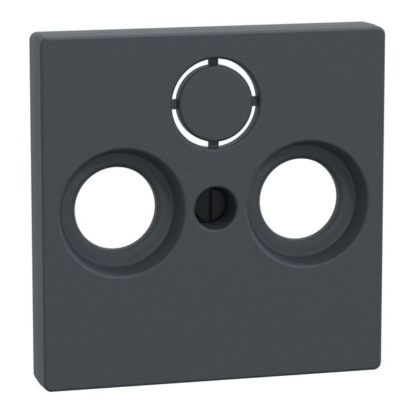 Central plate for antenna sockets, anthracite, system M image 1