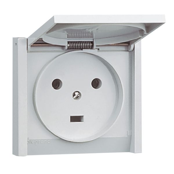 Socket outlet Plexo - IP 44 - 20 A - 2P+E - flush mounting - grey image 1