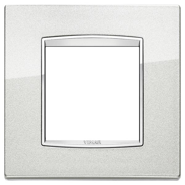 Classic plate 2M Bright metallic silver image 1