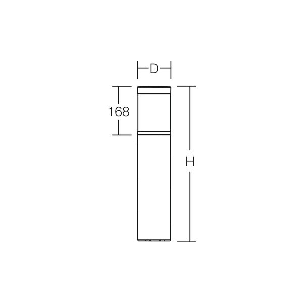 MEGA LATERNE F, anthracite, on/off Bollards, D 115 H 1000, Opal glass image 3