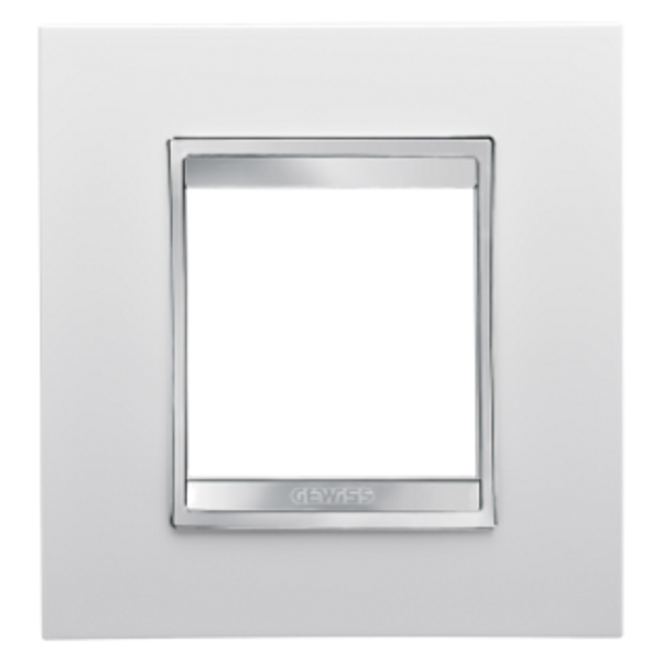 LUX INTERNATIONAL PLATE - IN TECHNOPOLYMER - 2 MODULES - WHITE - CHORUSMART image 1