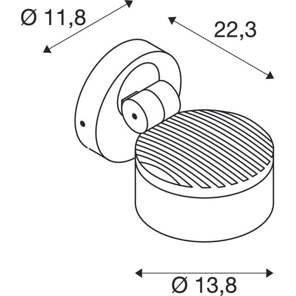 ESKINA SPOT 1000lm 3000/4000K 230V 95ø IP65 anthracite image 2