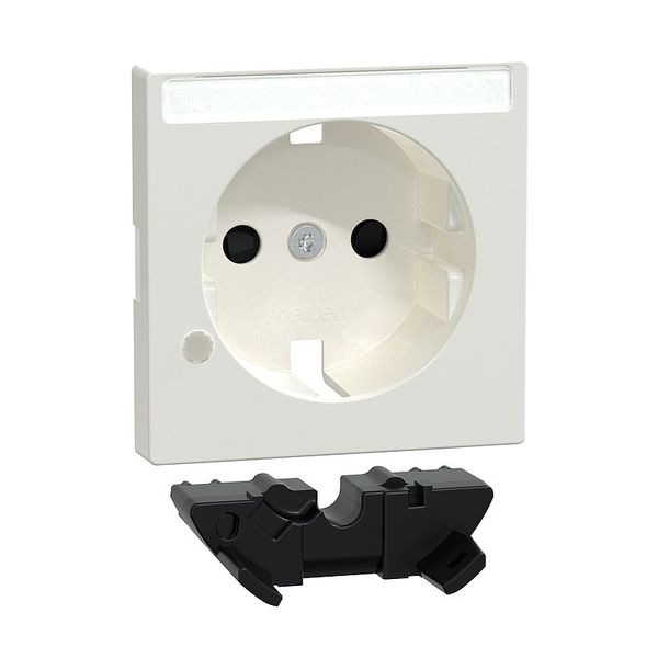 Expansion set surge protection for SCHUKO sockets, polar white glossy, System M image 1