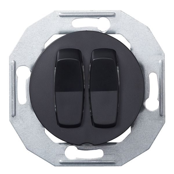 Renova rocker switch 2x2 way 16 A 250 V black image 2