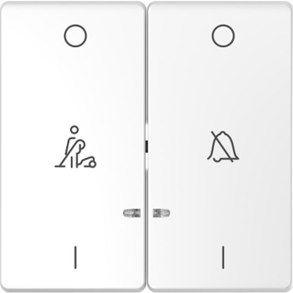 Rocker 2-gang w. indicator window and marked for DND, lotus white, System Design image 2