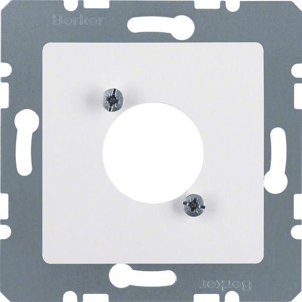 Central plate for XLR D-connector , com-tech, p. white matt/velvety image 1