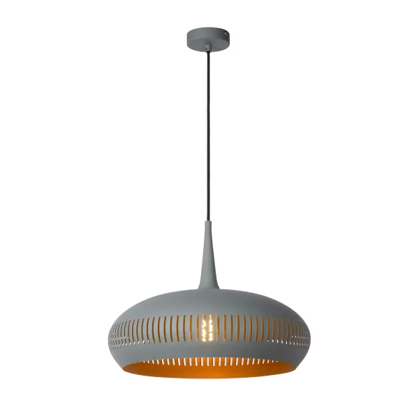 Lucide RAYCO - Pendant light - Ø 45 cm - 1xE27 - Grey image 1