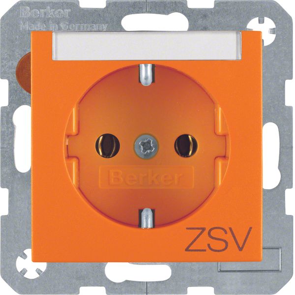 SCHUKO soc. out. "ZSV" imprint, S.1/B.3/B.7, orange matt image 1