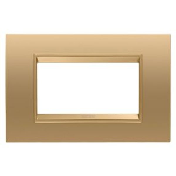 LUX PLATE - IN METAL - 4 MODULES - GOLD - INNER FRAME MATT GOLD - CHORUSMART image 1