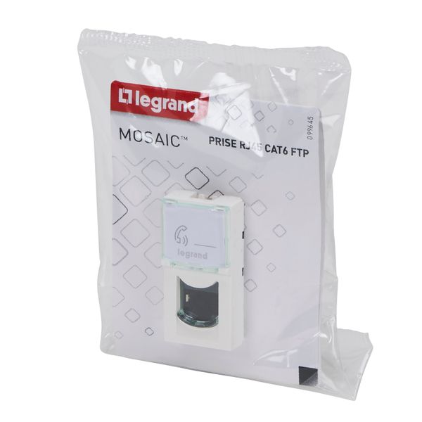 RJ45 socket Mosaic category 6 FTP 1 module white image 6