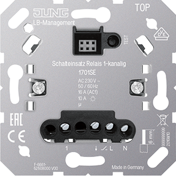 Relay switch insert 1-channel 1701SE image 1