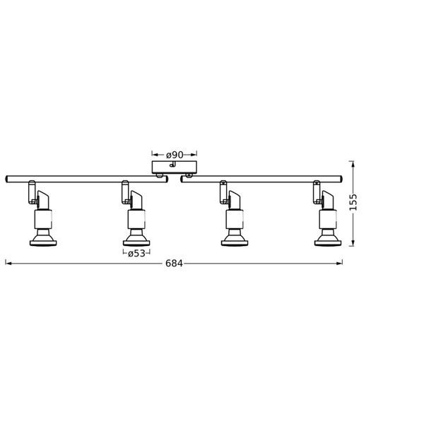 LED SPOT BLACK 4 X 3.4W 927 DIM image 5