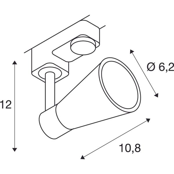 AVO Spot incl. 3-phase adapter, white, 1x GU10, max. 50W image 2