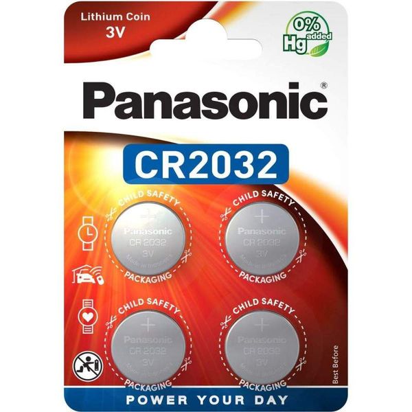 PANASONIC Lithium CR2032 BL4 image 1