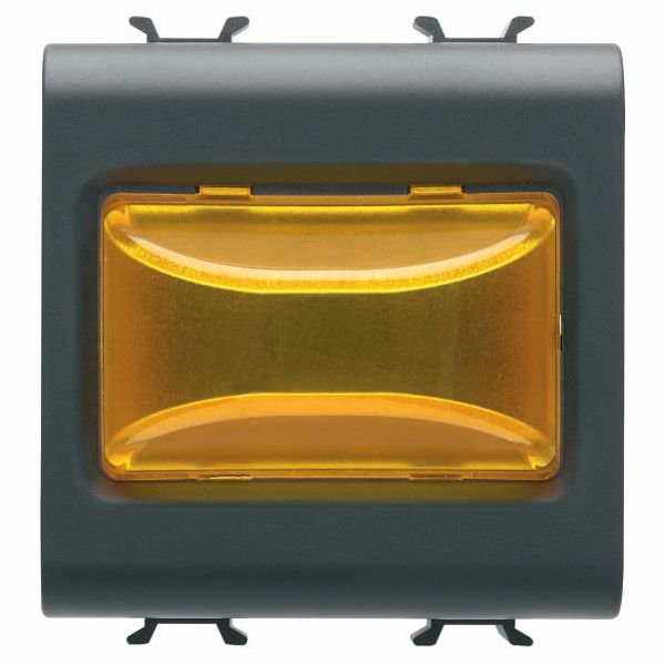 PROTRUDING INDICATOR LAMP - 12V ac/dc / 230V ac 50/60 Hz - AMBER - 2 MODULES - SATIN BLACK - CHORUSMART image 2