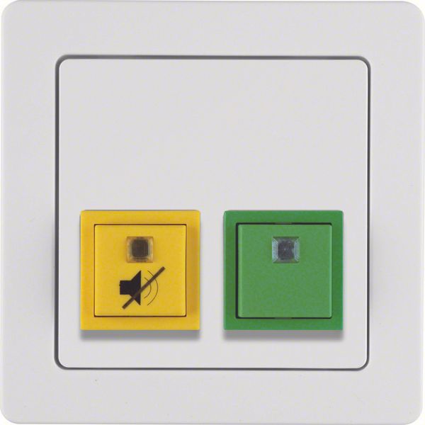 Cancellation/presence button frame, Q.1, p. white velvety image 1