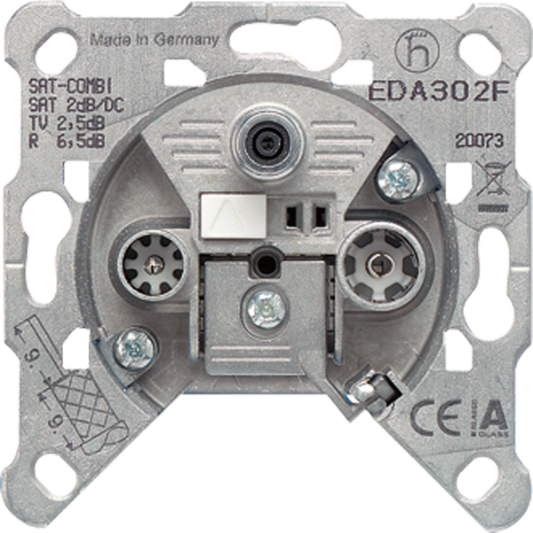 SAT-TV-FM socket outlet insert EDA302F image 1