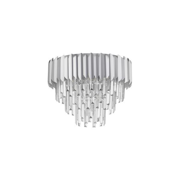 Chrome Aluminum & Crystal LED E14 6x5 Watt 230 Volt IP20 Bulb Excluded D: 50 H: 39.5 cm image 1