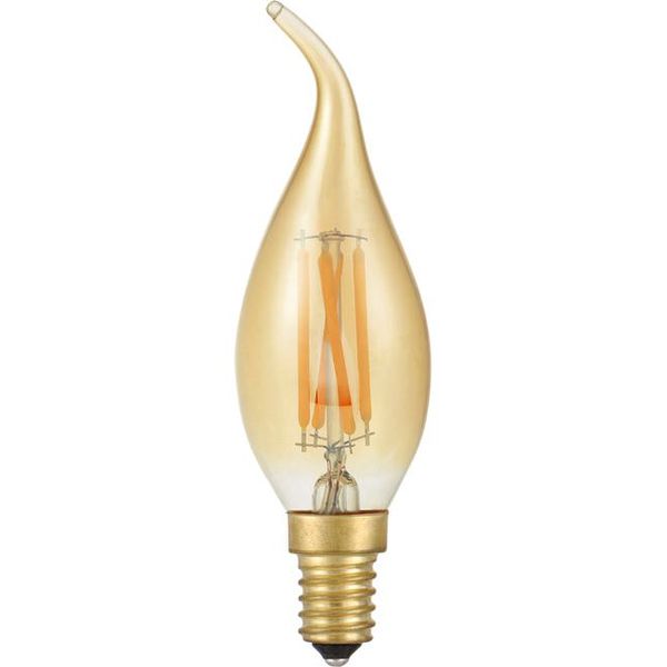 LED E14 Fila Tip Candle C35x120 230V 360Lm 4W 825 AC Gold Dim image 1