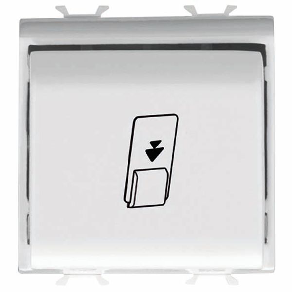 UNIVERSAL BADGE SWITCH - 1P NA 16AX - ILLUMINABLE - 2 MODULES - GLOSSY WHITE - CHORUSMART image 2