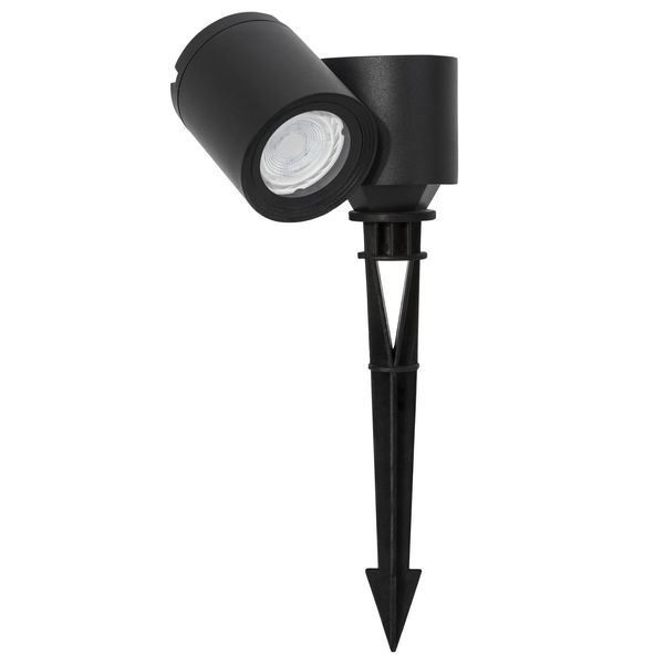 Black Aluminium Glass Diffuser LED GU10 1x7 Watt 100-240 Volt IP54 Bulb Excluded D: 6.8 W: 13.8 H: 27 cm image 1