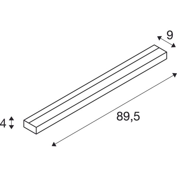 SEDO LED 21 WALL LUMINAIRE, angular, glass satined, br. alu image 2