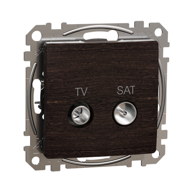 TV SAT ligzda caurejoša 10dB,wenge image 3