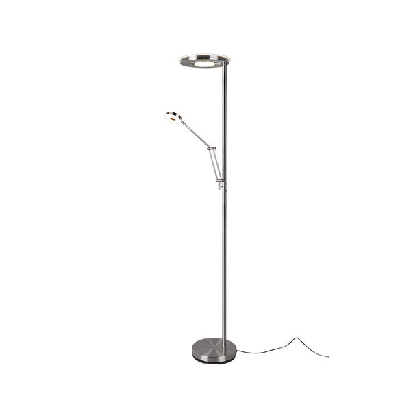 Barrie LED floor lamp brushed steel image 1