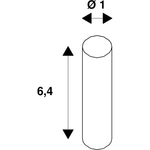 Insulating connector for LV-Wire system, 6cm, 2stk., chrome image 2