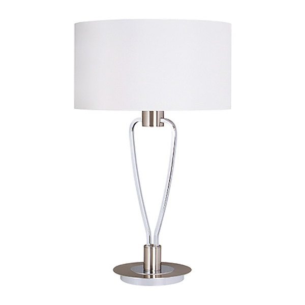 Paris II table lamp E27 brushed steel image 1