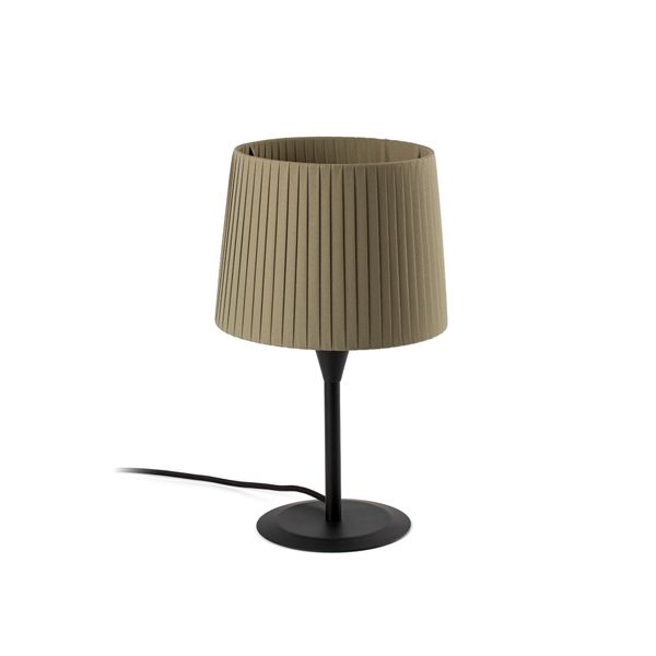 SAMBA BLACK TABLE LAMP E27 ø215*160*ø190 GREEN RIB image 1