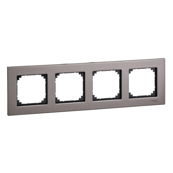 Metal frame, 4-gang, Rhodium grey, M-Elegance image 4