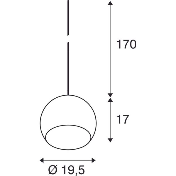 SUN 20 PD, indoor pendant, E27, white, max. 60W image 2