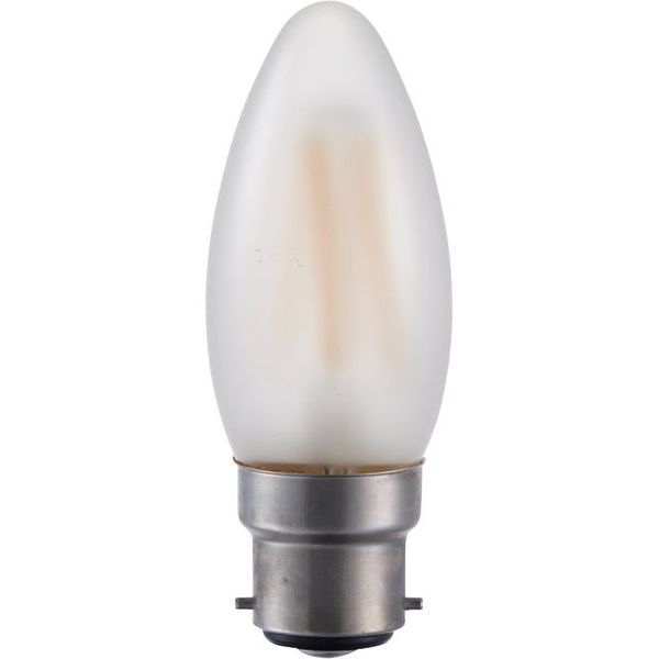 LED Ba22d Fila Candle C35x100 230V 320Lm 4W 925 AC Frosted Dim image 1