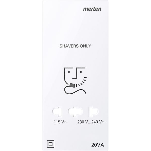 Central plate for shaver socket, lotus white, glossy, System Des image 4