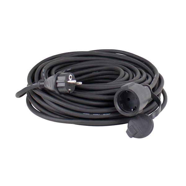 Neoprene rubber cable extension 40m H07RN-F 3G1,5 black packed in polybag with label image 1