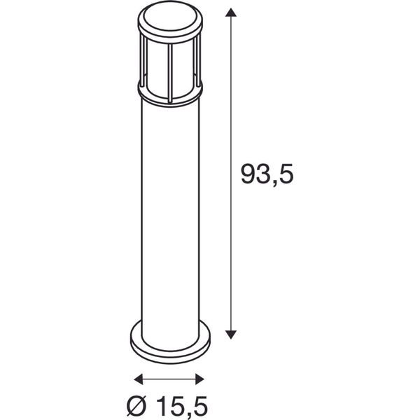 OTOS GLASS floor lamp, E27, max.15W, IP43, anthracite image 3