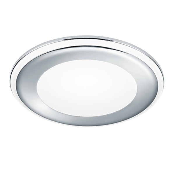 Aura LED recessed spotlight 14,5 cm chrome image 1