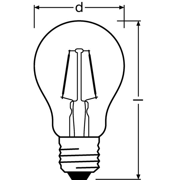 LED Retrofit CLASSIC A DIM 2.2 W/2700 K FIL CL E27 image 5